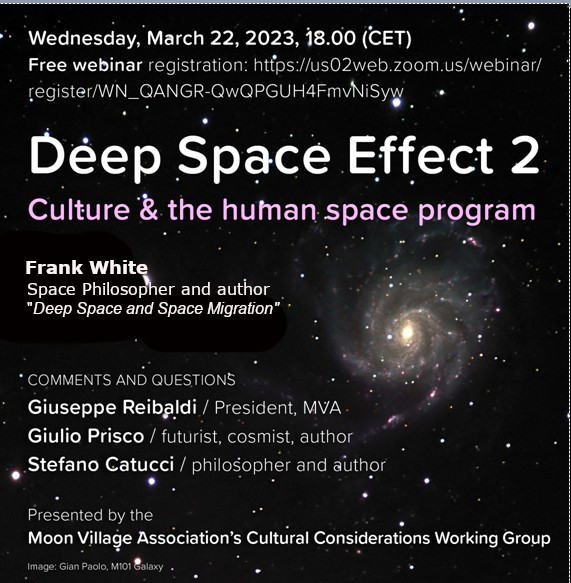 Watch the Cultural WG webinar – The Deep Space Effect 2, Culture And The Human Space Program
